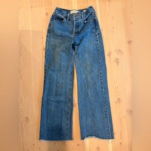 Denim Forum Blue Flare & Wide Leg Jeans